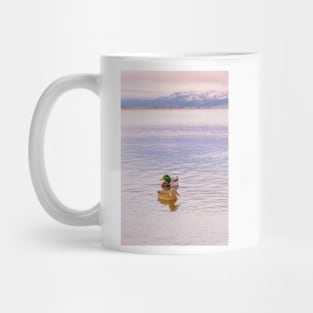 Mallard Ducks on Winter Sunset Lake Mug